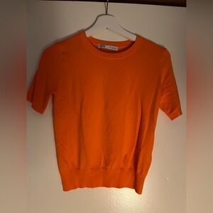 Zara Orange knit tee